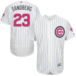 Chicago Cubs #23 Ryne Sandberg White(Blue Strip) Flexbase Collection 2016 Mother's Day Stitched Jersey