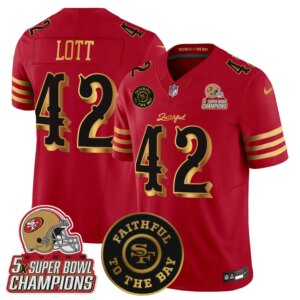 Ronnie Lott #42 San Francisco 49ers SF 2025 "Rivalries" 5x Champions & Faithful To The Bay Patch Vapor Limited Jersey - All Stitched
