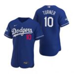 Los Angeles Dodgers #10 Justin Turner Royal 2020 World Series Champions Jersey