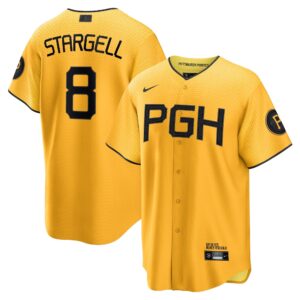 Men's Pittsburgh Pirates Willie Stargell  Gold City Connect Replica Player Jersey