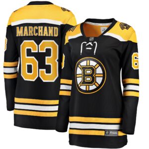 Brad Marchand Boston Bruins Women's Home Breakaway Jersey - Black