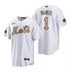 Men's New York Mets #1 Jeff McNeil White 2022 All-Star Game Cool Base Jersey