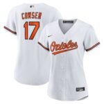 Women's Baltimore Orioles Colton Cowser #17 White Home Replica Jersey