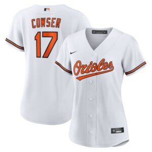 Women's Baltimore Orioles Colton Cowser #17 White Home Replica Jersey