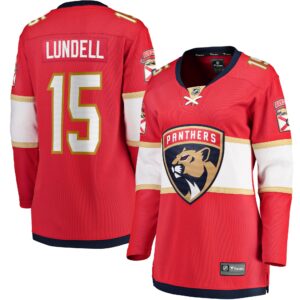 Anton Lundell Florida Panthers Women's Home Breakaway Player Jersey - Red