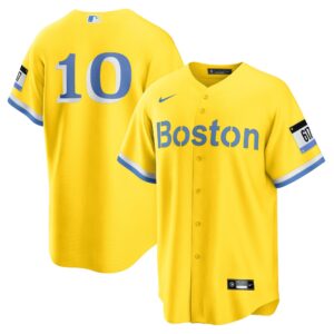 Men's Boston Red Sox Trevor Story  Gold City Connect Replica Player Jersey