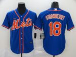 Men's New York Mets #18 Darryl Strawberry Blue Stitched Cool Base  Jersey