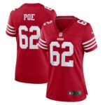 Jason Poe San Francisco 49ers  Women's Game Player Jersey - Scarlet