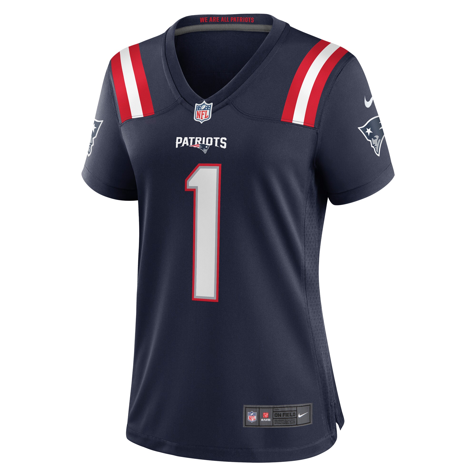 Number 1 Mom New England Patriots Women's Game Jersey - Navy - Image 2