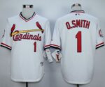 St. Louis Cardinals #1 Ozzie Smith White 1982 Turn Back The Clock Stitched Jersey