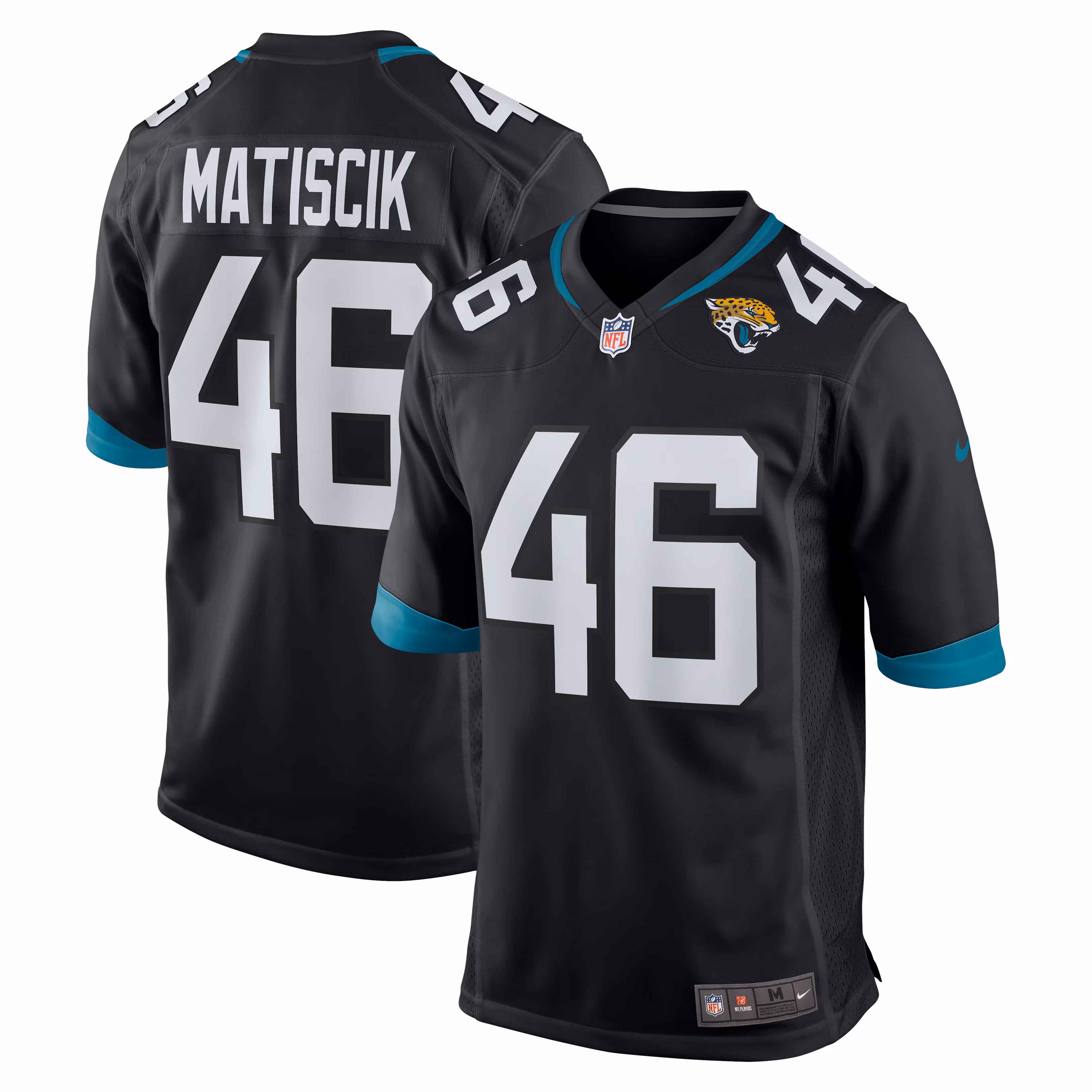 Ross Matiscik #46 Jacksonville Jaguars Alternate Game Jersey - Black