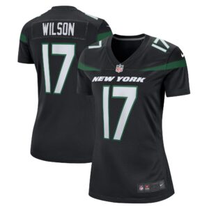 Garrett Wilson New York Jets  Women's Alternate Game Player Jersey - Stealth Black