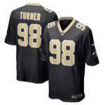 Payton Turner New Orleans Saints  2021 Draft First Round Pick Game Jersey - Black