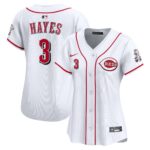 Women's Cincinnati Reds Ke'Bryan Hayes #3 White Home Limited Player Jersey