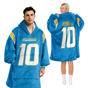 Adult JH 10 Los Angeles Football Unisex Blanket Hoodie