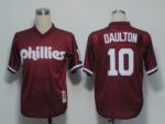 Mitchell And Ness 1991 Philadelphia Phillies #10 Darren Daulton Red Stitched Jersey