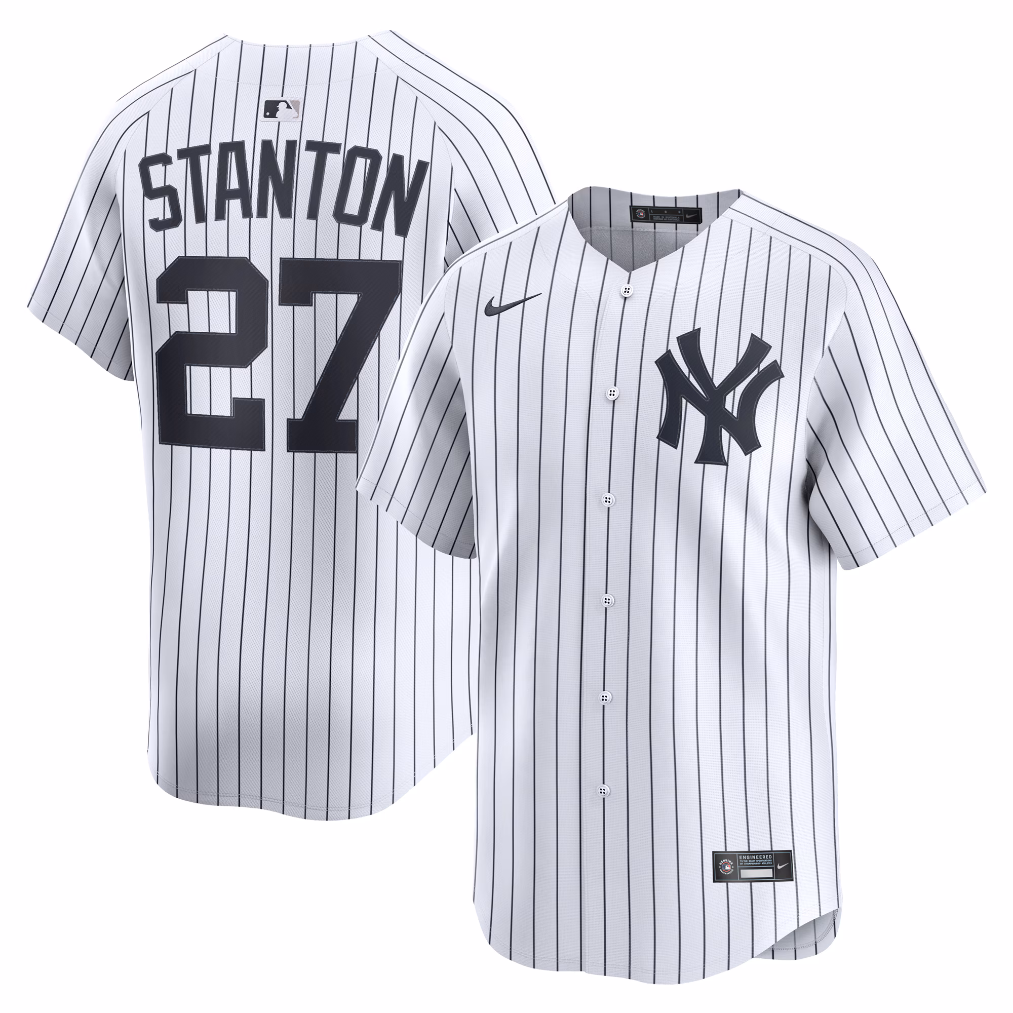 New York Yankees Giancarlo Stanton #27 White Home Limited Player Jersey