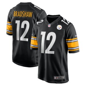 Terry Bradshaw Pittsburgh Steelers Retired Player Game Jersey - Black