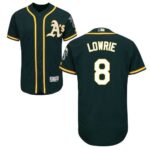 Oakland Athletics #8 Jed Lowrie Green Flexbase Collection Stitched Jersey