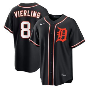 Matt Vierling #8 Detroit Tigers Fashion Replica Out Jersey - Black