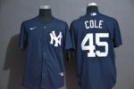 Men's New York Yankees #45 Gerrit Cole Navy Blue Stitched Cool Base  Jersey