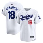 Men's Los Angeles Dodgers #18 Yoshinobu Yamamoto  White 2024 World Tour Seoul Series Home Limited Player Jersey