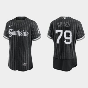 Men's Chicago White Sox #79 Jose Abreu Black 2021 City Connect Flex base Jersey