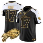 Josh Allen #17 Buffalo Bills BUF 2025 "Rivalries" Gold Vapor Limited Jersey - All Stitched