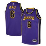 LeBron James Los Angeles Lakers  Youth Swingman Jersey - Statement - Purple