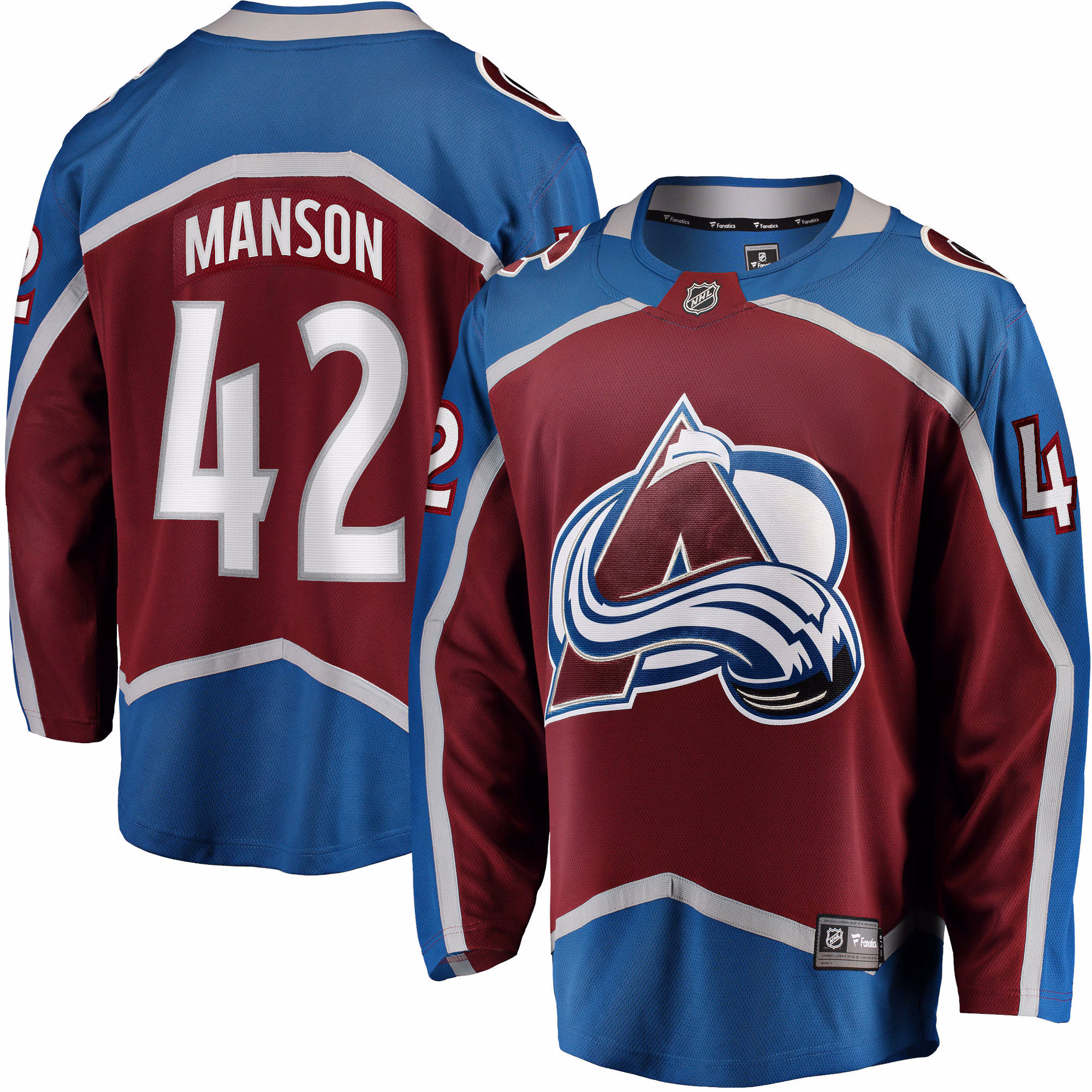 Colorado Avalanche Josh Manson #42 Fanatics Burgundy Home Breakaway Player Jersey