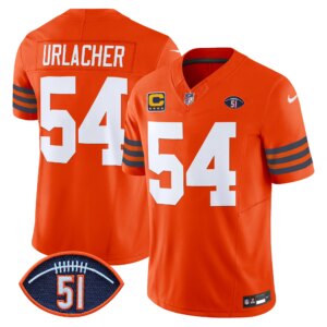 Brian Urlacher #54 Chicago Bears CHI Dick Butkus Patch Throwback Vapor Limited Jersey - All Stitched