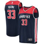 Kyle Kuzma Washington Wizards  Youth 2021/22 Fast Break Player Jersey Navy - Statement Edition