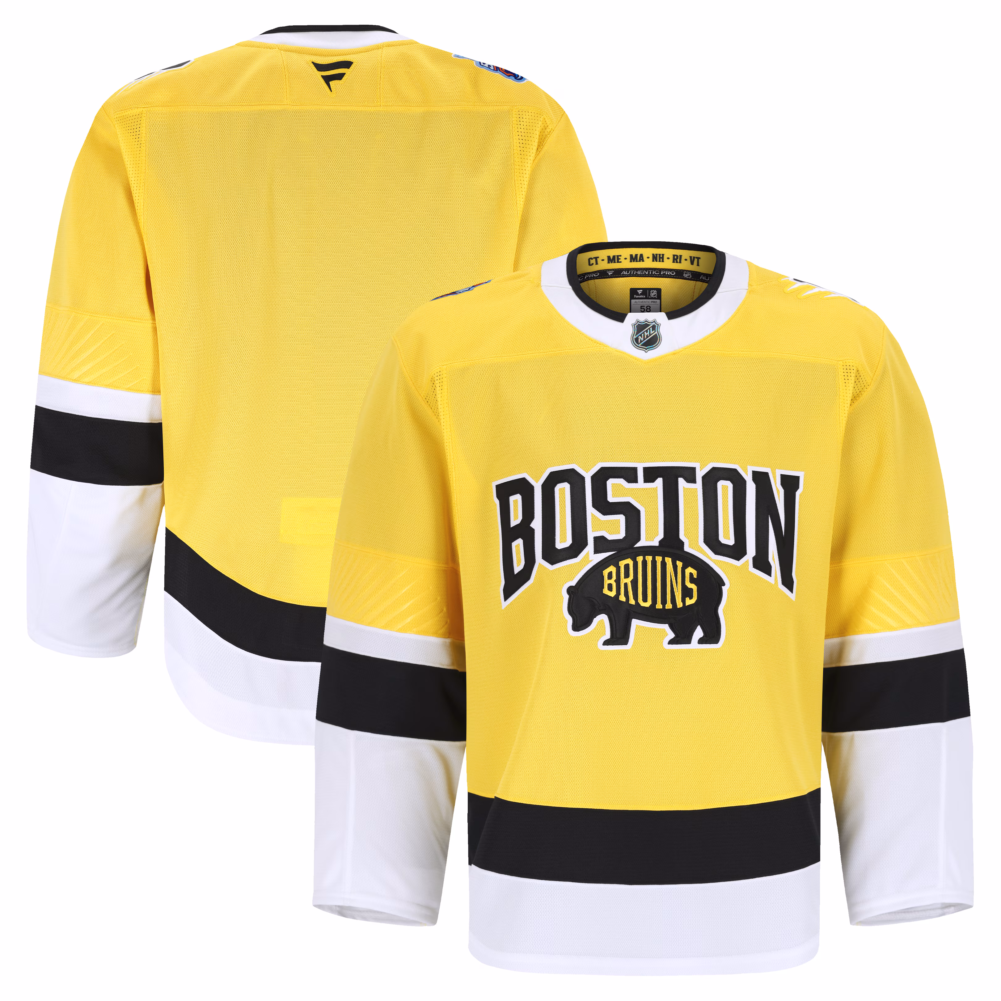 Boston Bruins  Fanatics Gold 2026 NHL Stadium Series Authentic Pro Jersey