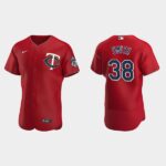 Men's Minnesota Twins #38 Joe Smith Red Alternate Flex Base Jersey