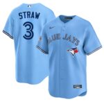 Myles Straw #3 Toronto Blue Jays Alternate Replica Player Name Jersey Stitched Light Blue