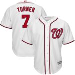Men's Washington Nationals #7 Trea Turner Majestic White 2019 Spring Training Cool Base Player Jersey