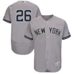 Men's New York Yankees #26 DJ LeMahieu Gray Flex Base Road Collection by Majestic Jersey