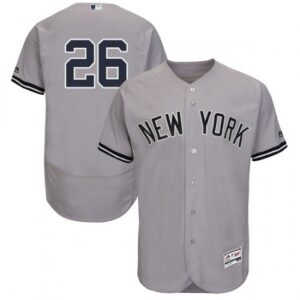 Men's New York Yankees #26 DJ LeMahieu Gray Flex Base Road Collection by Majestic Jersey