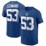 Men's Shaquille Leonard Royal Indianapolis Colts Name & Number T-Shirt