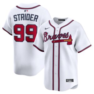 Atlanta Braves Spencer Strider #99 White Home Limited Player Jersey