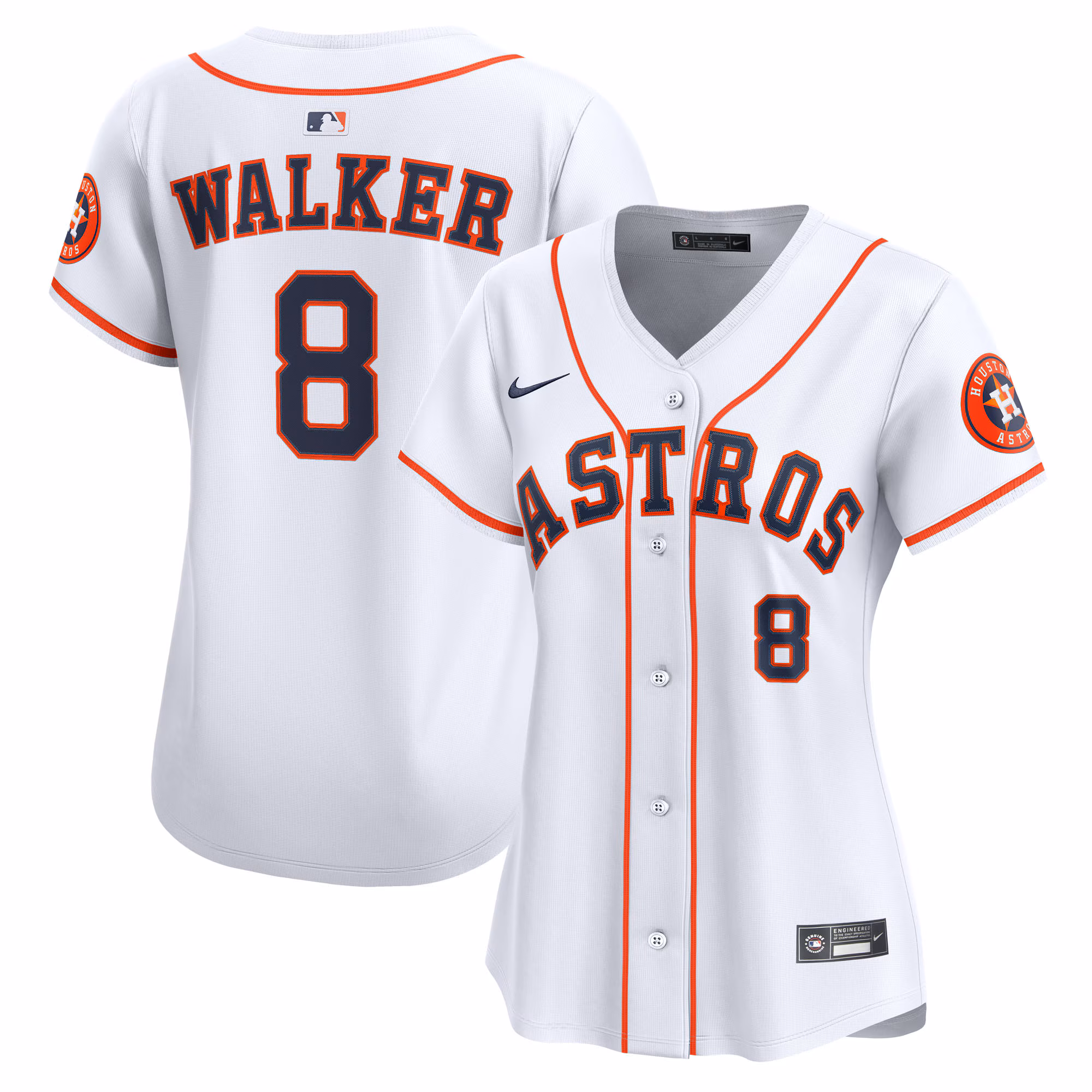 Women's Houston Astros Christian Walker #8 White Home Limited Player Jersey