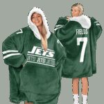 New York J Football Unisex Blanket Hoodie
