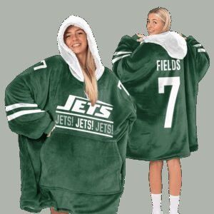 New York J Football Unisex Blanket Hoodie