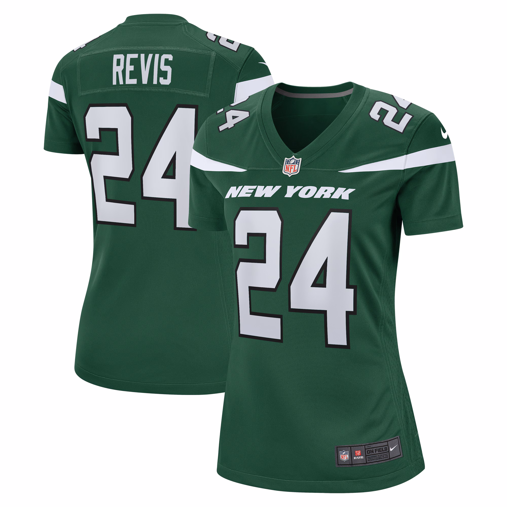 Darrelle Revis New York Jets Women's Retired Player Game Jersey - Gotham Green