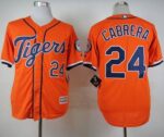 Detroit Tigers #24 Miguel Cabrera Orange Cool Base Stitched Jersey