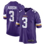 Addison Minnesota Vikings  2023 Draft First Round Pick Game Jersey - Purple