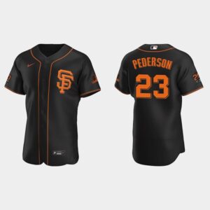 Men's San Francisco Giants #23 Joc Pederson Black Alternate Jersey