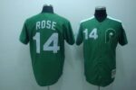 Mitchell And Ness Philadelphia Phillies #14 Rose Stitched Green Throwback Jersey