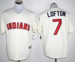 Cleveland Indians #7 Kenny Lofton Cream New Cool Base Stitched Jersey