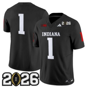 Team #1 Ndiana Hoosiers IND 2026 CFP Final Patch Vapor Limited Jersey V2 - All Stitched
